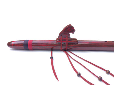 Flauta Estilo Nativa Americana - Série Roots - Mogno & Vermelho 8 Flauta Nativa Ashar Estilo NAF - Roots Red
