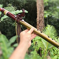 Flauta Nativa Ashar Série Clássica Mogno & Floresta Cervo