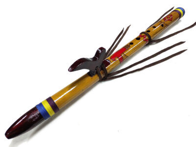 Flauta Nativa Ashar - Série Tribal Pássaro Vermelho - Estilo Nativa Americana