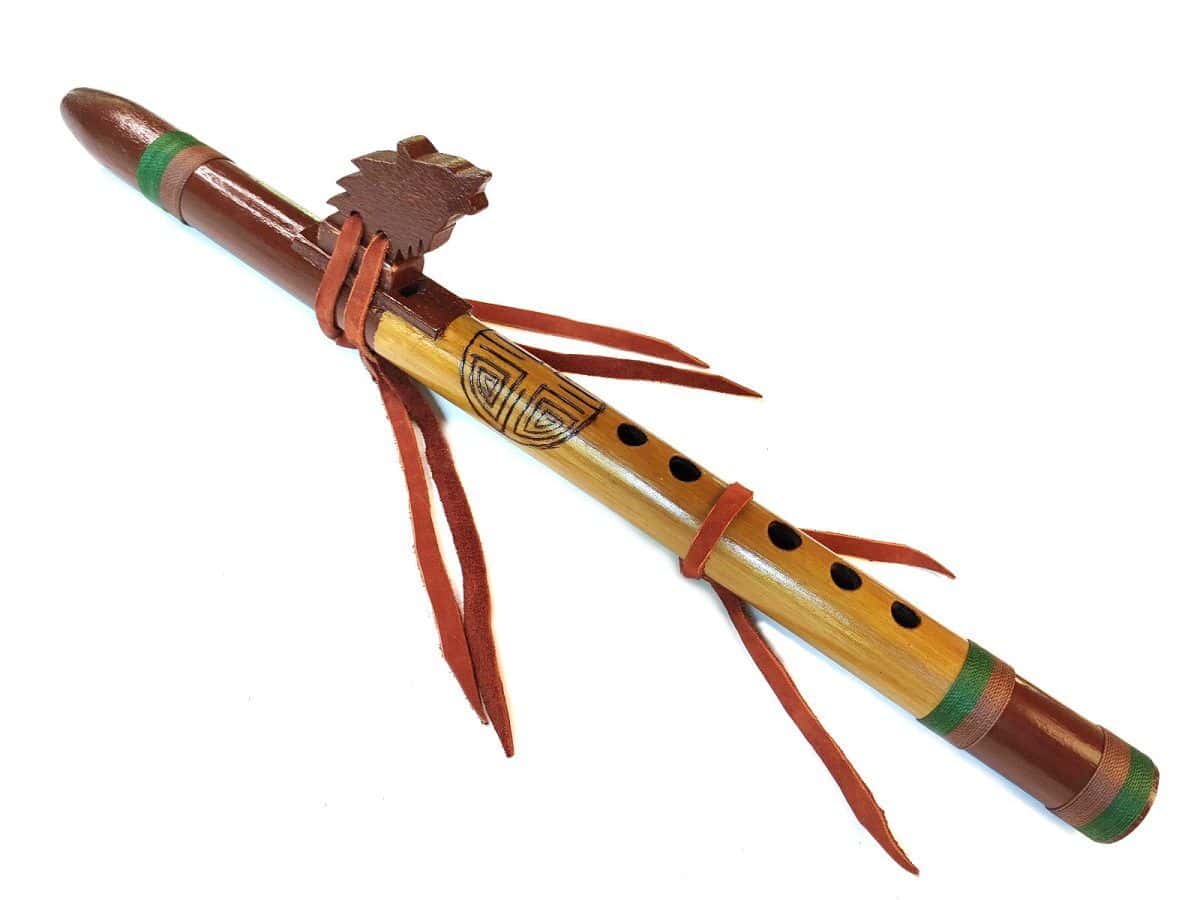 Flauta Nativa Ashar Série Clássica Bambu & Mogno A