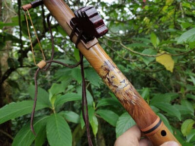 Flauta Estilo Nativa Americana - Série Totens - Leão 2