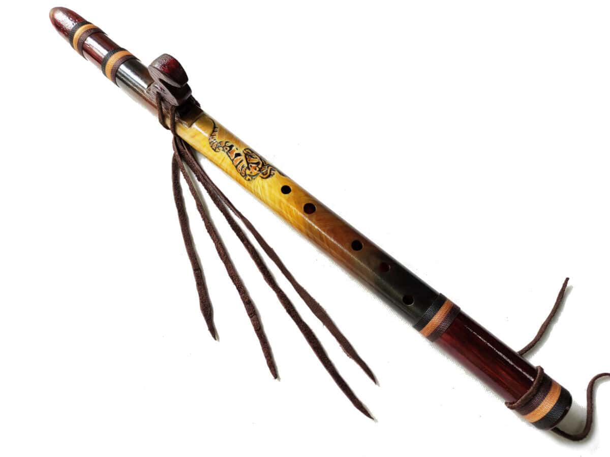 Flauta Nativa Jiboia -Flauta Estilo Nativa Americana NAF Ashar