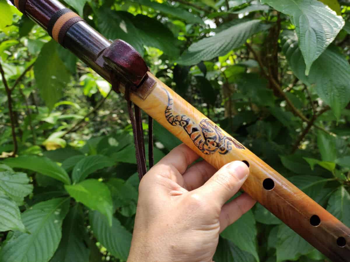 Flauta Nativa Jiboia -Flauta Estilo Nativa Americana NAF Ashar