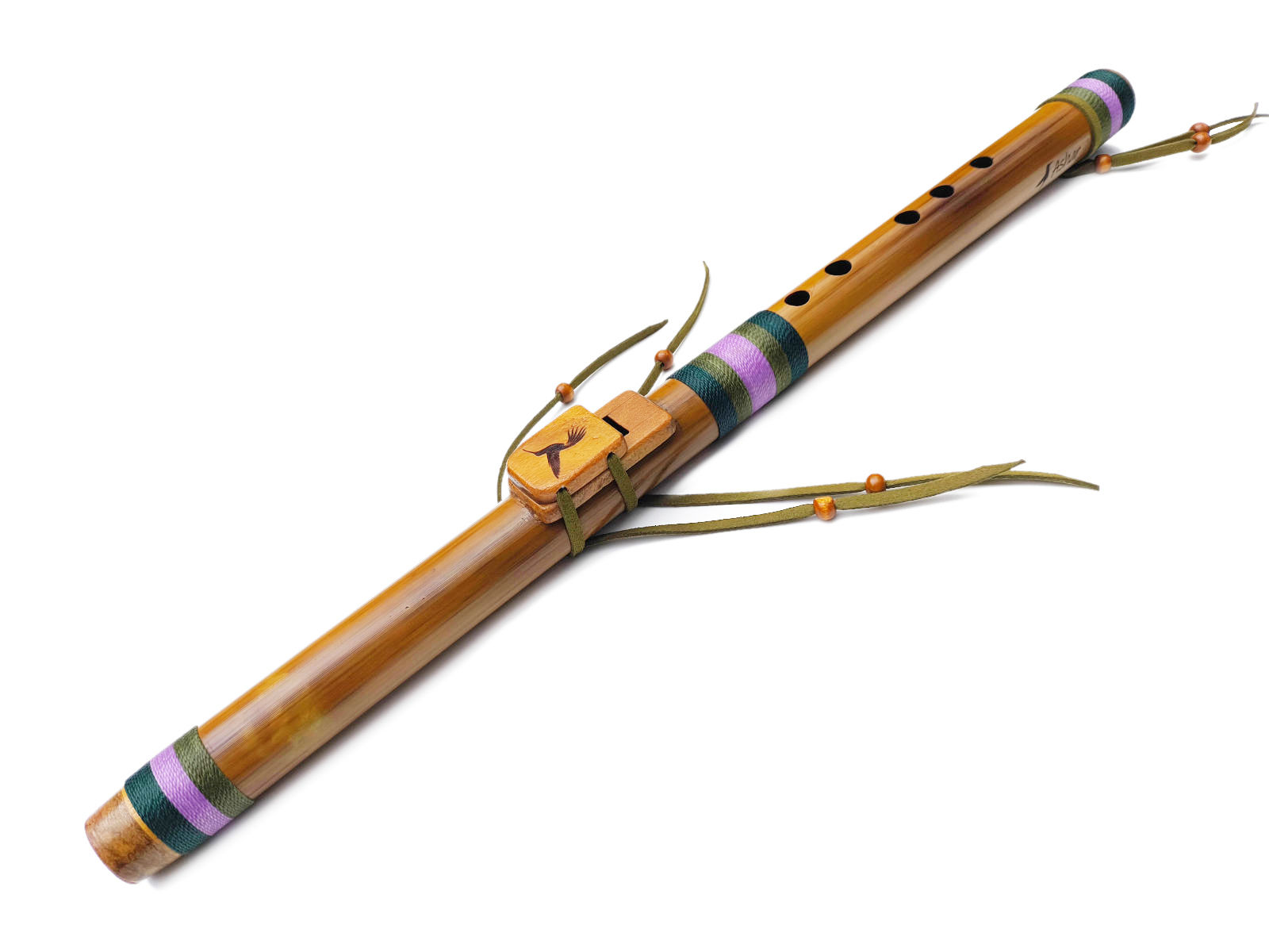 Flauta Estilo Nativa Americana - River Cane - B 3 Flauta Nativa Ashar - River Cane B