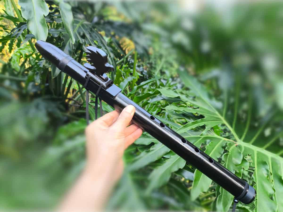 Flauta Estilo Nativa Americana- Série Black - Gavião - Imagem 2