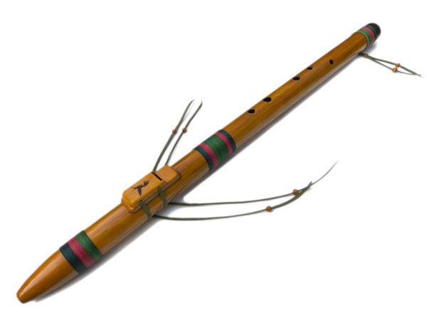 Flauta Nativa Ashar - River Cane D - com Bocal em Madeira