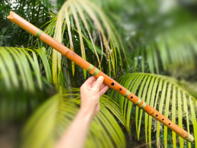 Alternative view of Flauta Estilo Anasazi - G Baixo - Bambu Natural