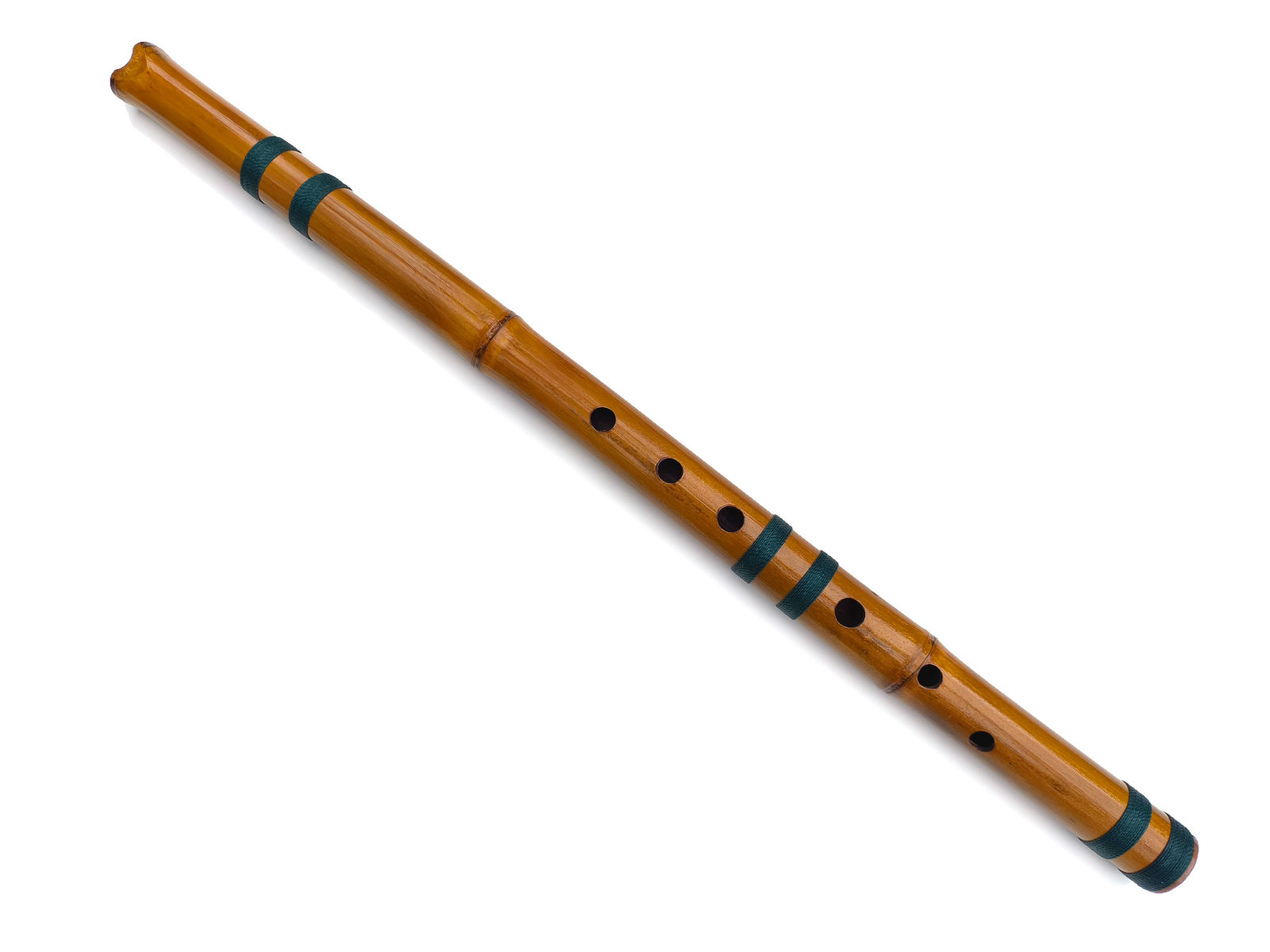 Flauta Estilo Mojave - B Baixo - Bambu Natural 5 Flauta Pueblo Estilo Mojave
