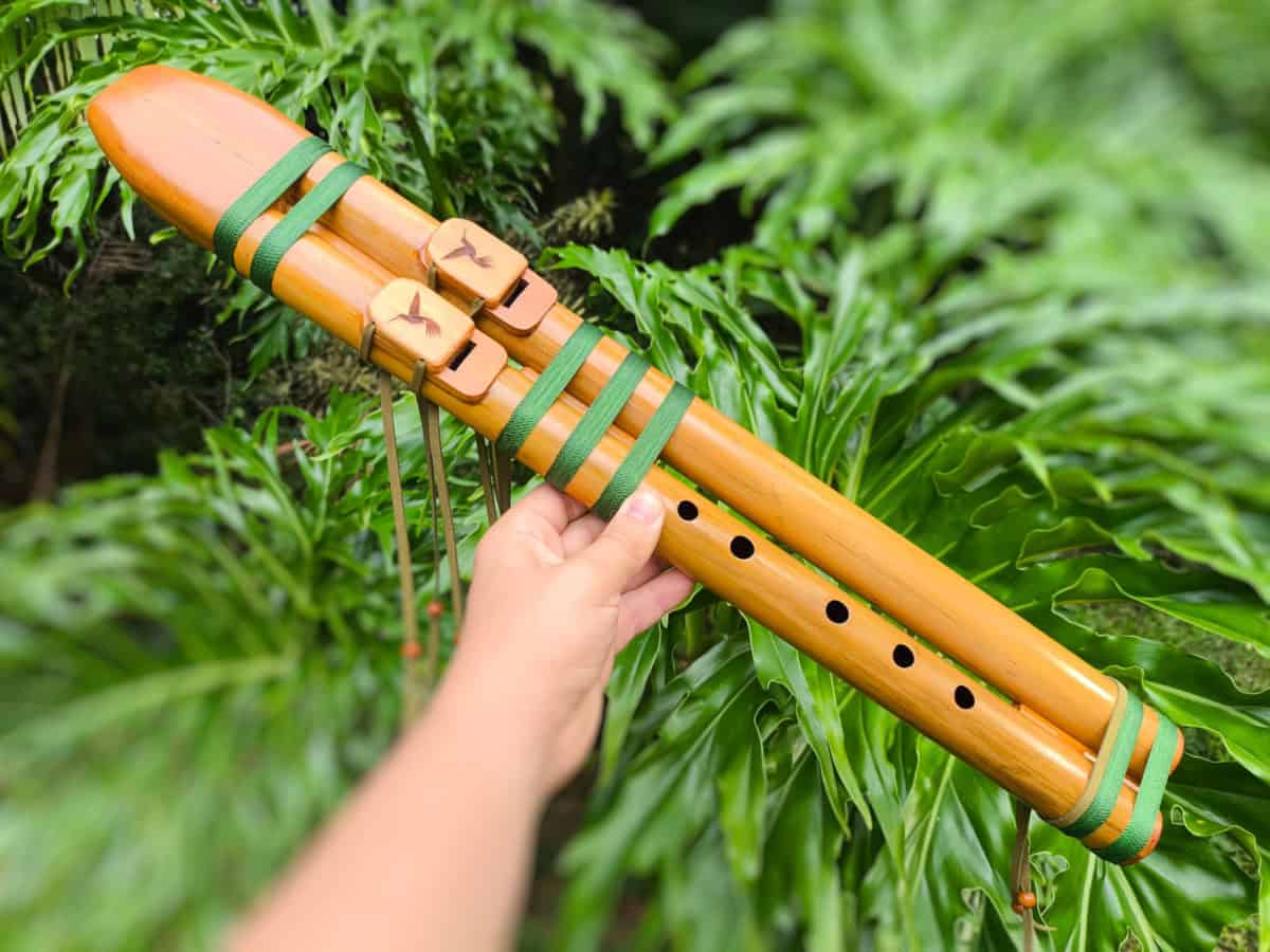 Flauta Estilo Nativa Americana - Série Dupla - River Cane - G - Imagem 2