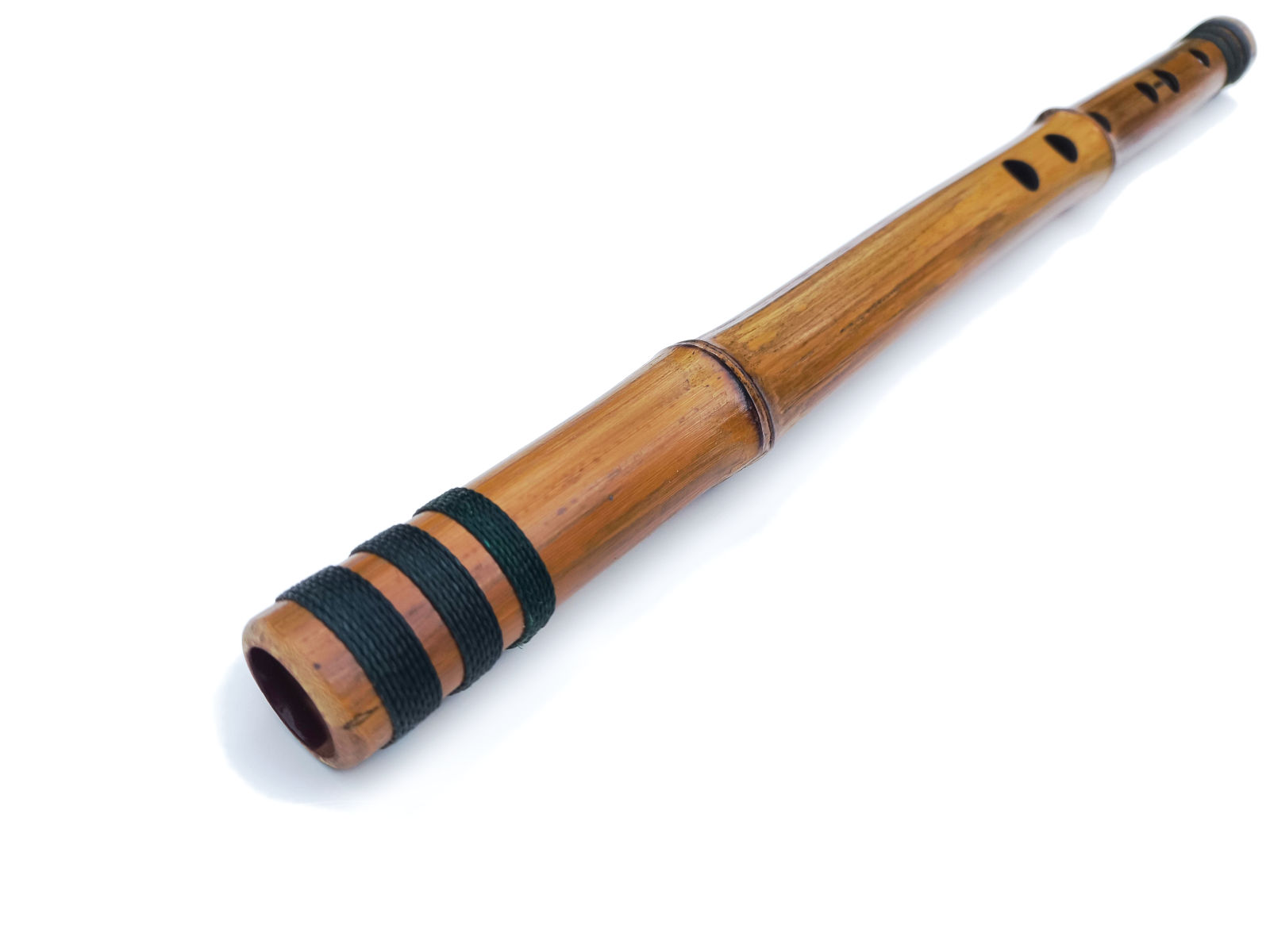 Flauta Estilo Kawala Egípcia E - Bambu Natural 7 Kawala Ashar E