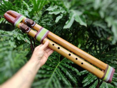 Flauta Nativa Americana Dupla-River Cane D