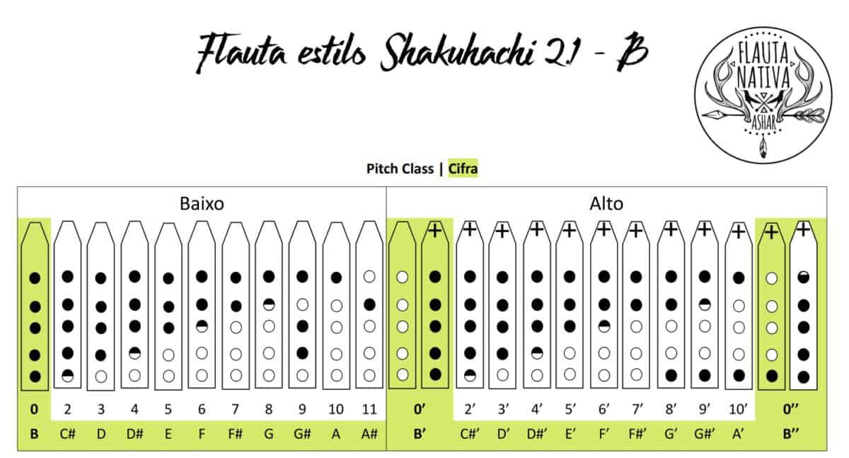 Shakuhachi 2.1 - Flauta de Bambu sem raiz Estilo Shakuhachi - B Baixo 1