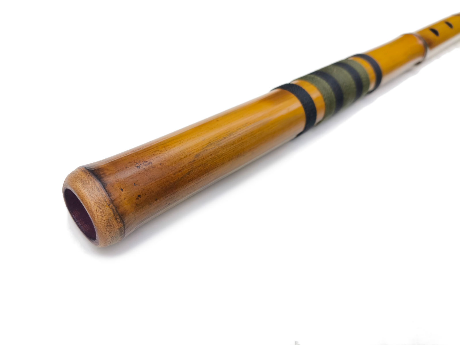 Flauta Estilo Kawala Egípcia B Baixo - Bambu Natural 6 Flauta Kawala B baixo